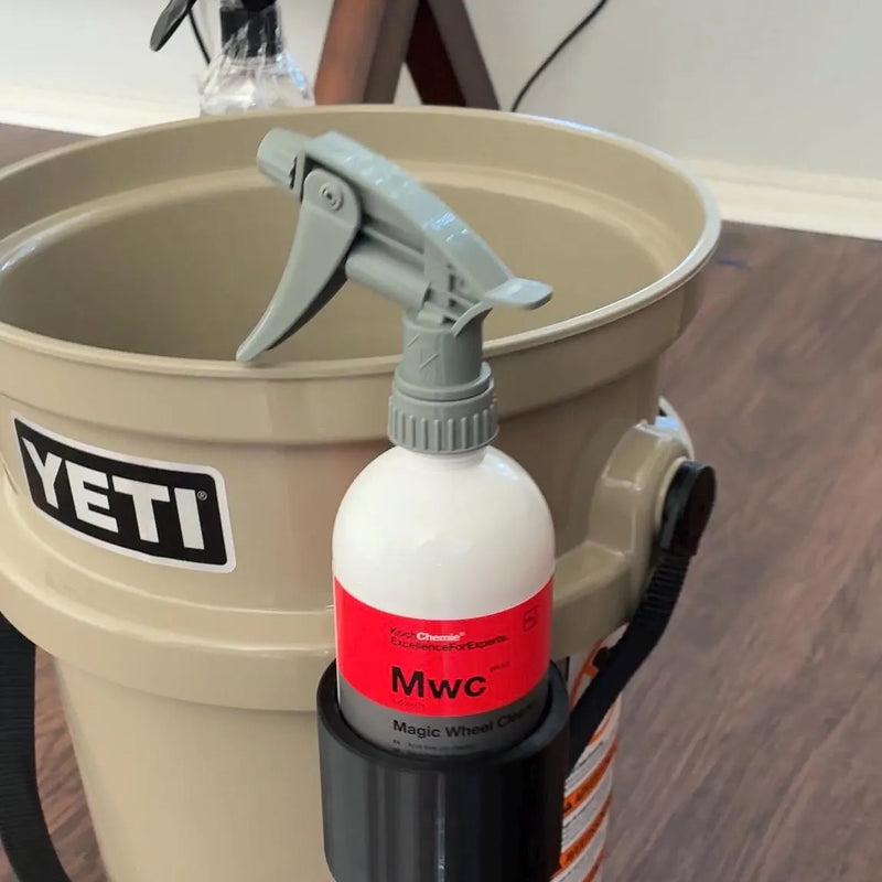 Magic Wheel Cleaner Bottle Mount | Yeti LoadOut Bucket | 3D Printed Detailing Organizer | PETG | Made in USA