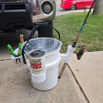 Yeti LoadOut Bucket Fishing Rig | 3D Printed Rod Holder Cup Holder & Tool Mount