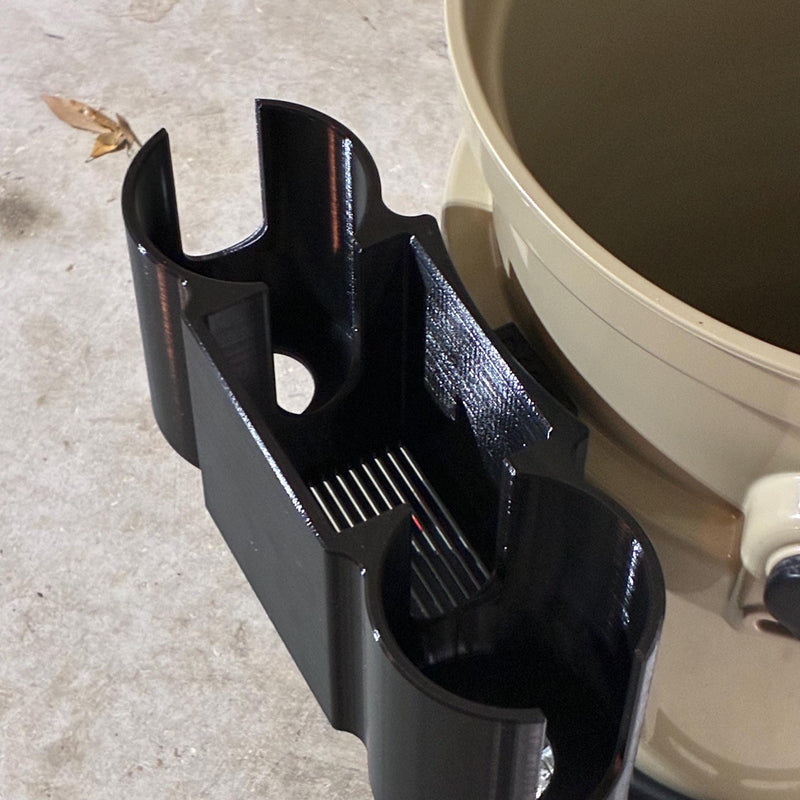 Custom Fishing Bubbler & Drink Holder Mount for YETI LoadOut Bucket | Made to Order | 3D Printed